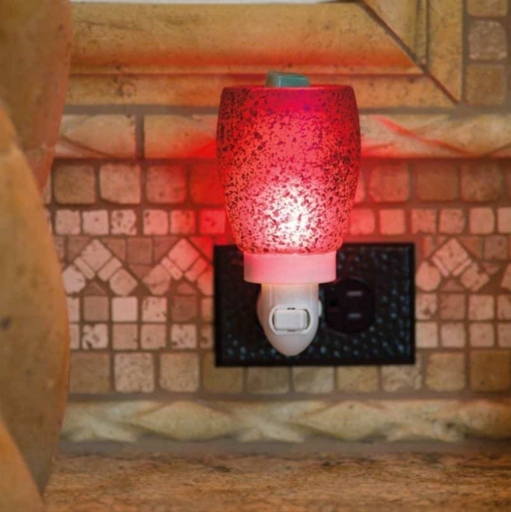 Scentsy Cranberry Glass Mini Warmer 3.5" Tall